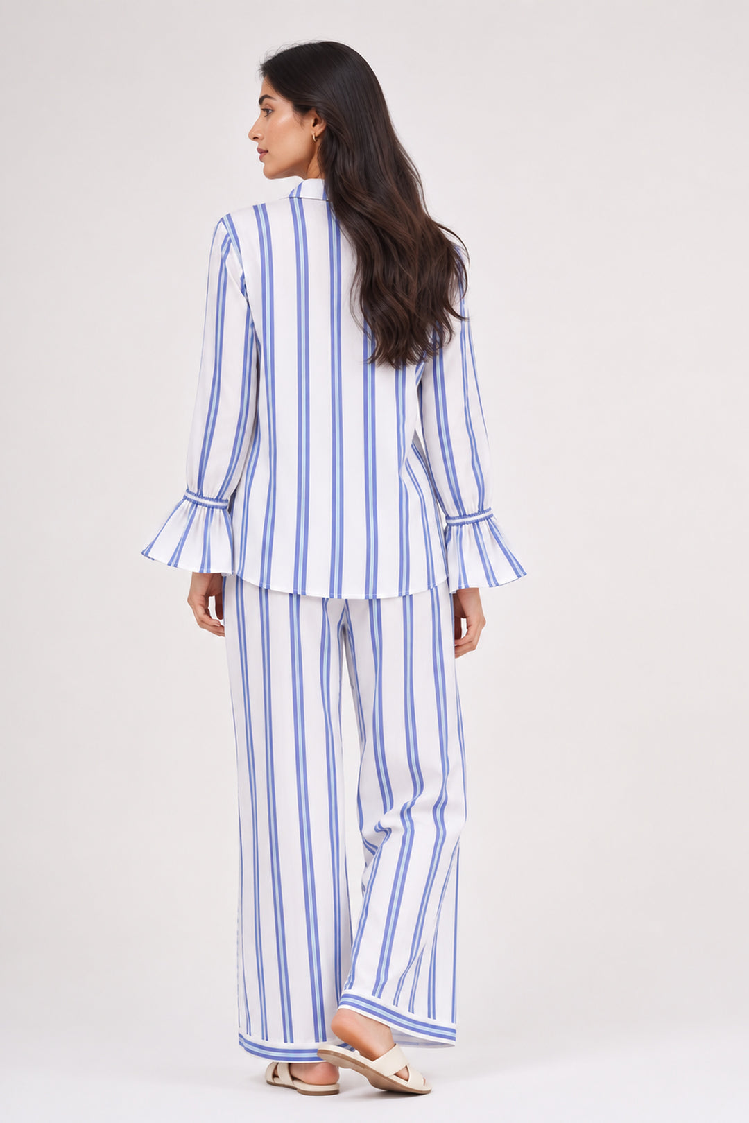 Sunday Sripes  Cotton PJ Set