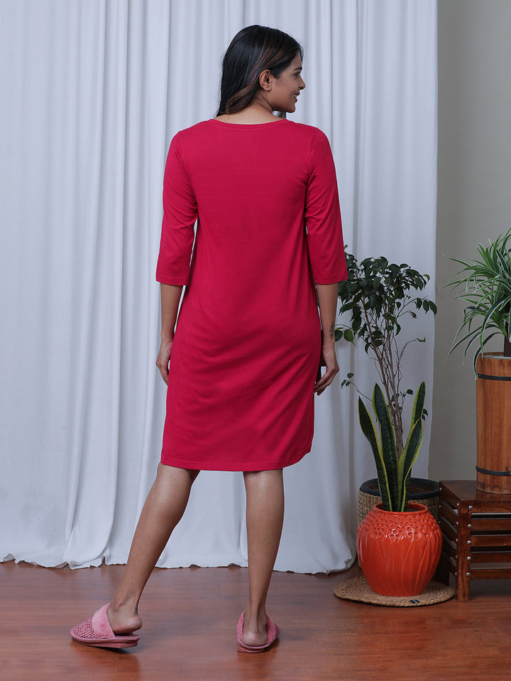 Printed Pure Cotton T-shirt Nightdress