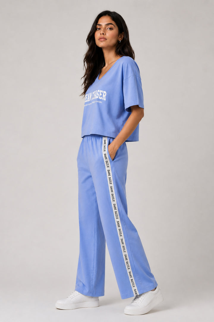 Dream Chaser Powder Blue Cotton Co-ord Set