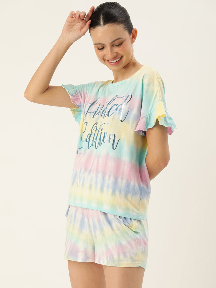 Printed Pure Cotton T-shirt With Shorts