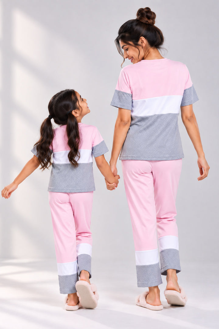 Mom & Me - Ballet Blush, Slumber Everyday Mom & Kids Cotton Coord Set