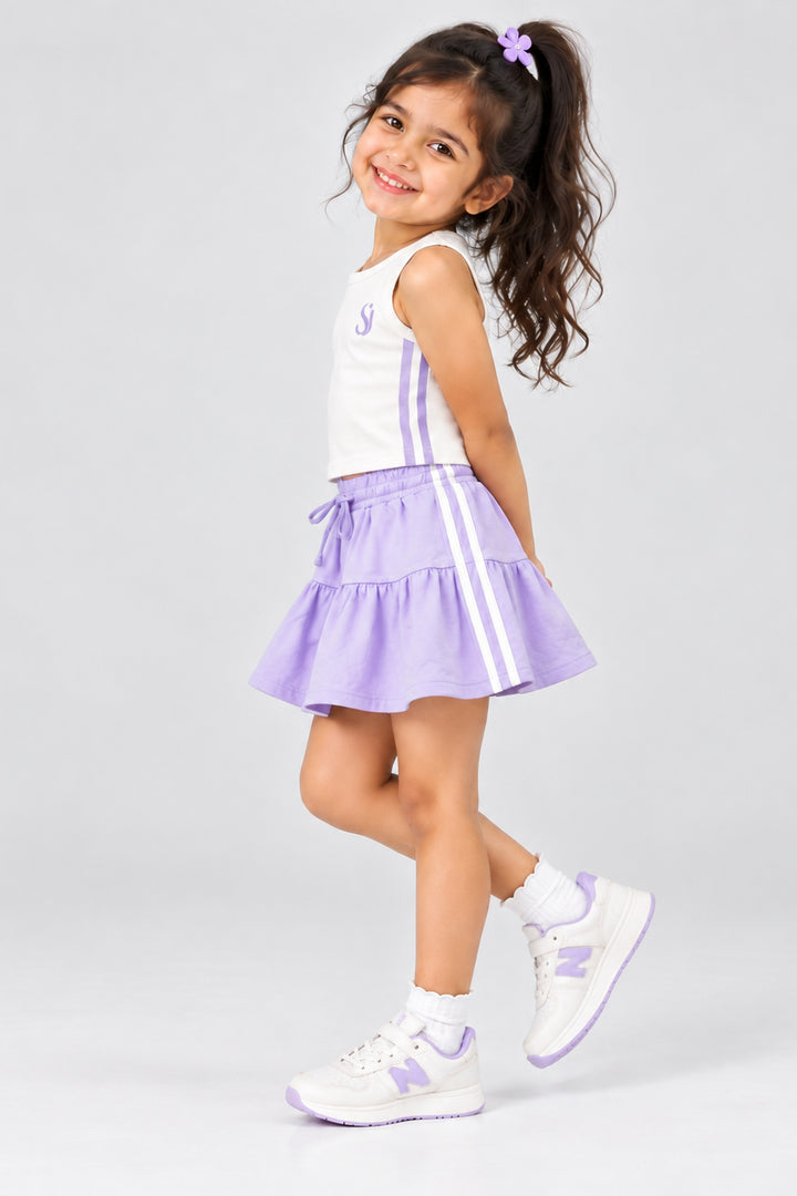 Lilac Top & Skirt Set