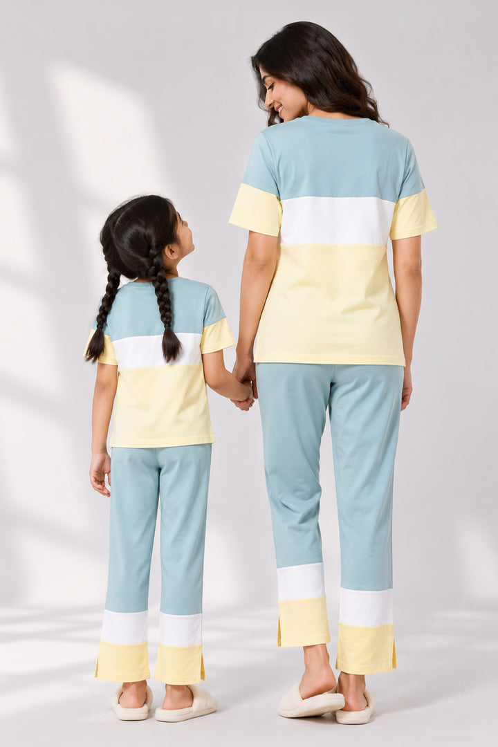 Mom & Me - Lime Lullaby, Slumber Everyday Mom & Kids Cotton Coord Set