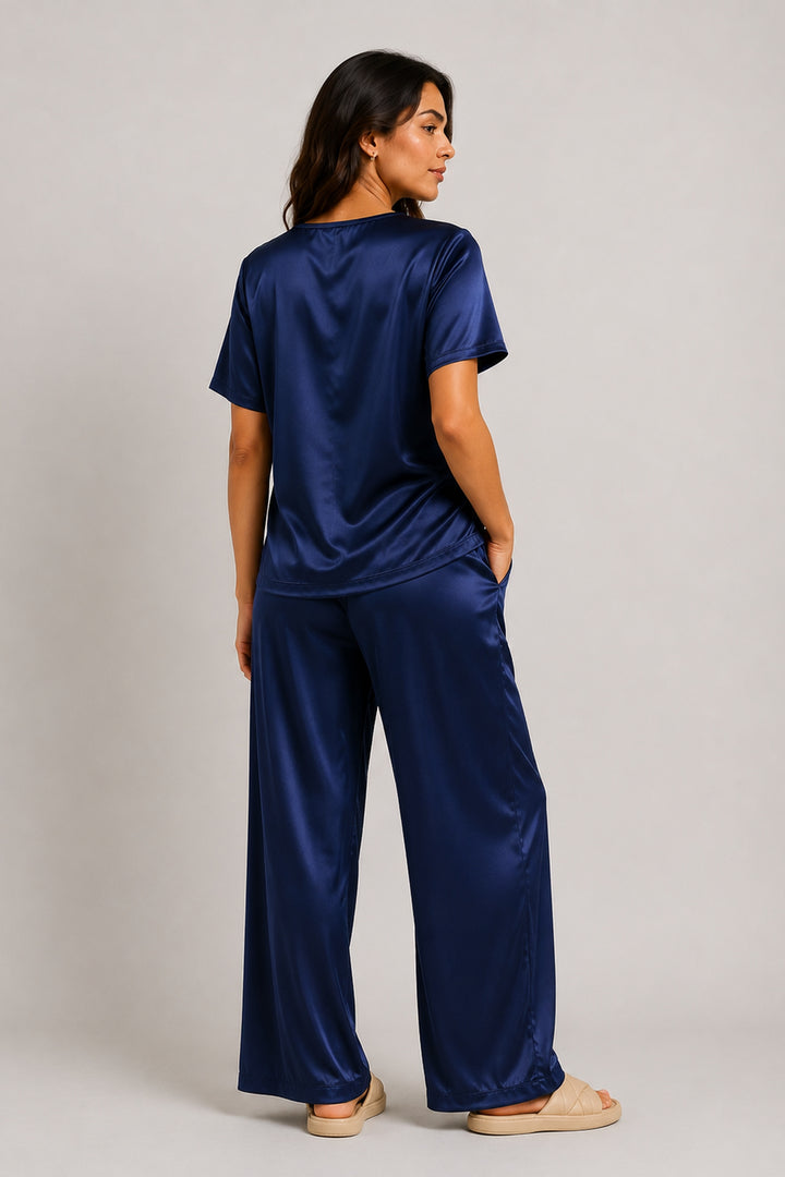 Midnight Sky  Half Sleeve PJ Set With Pocket