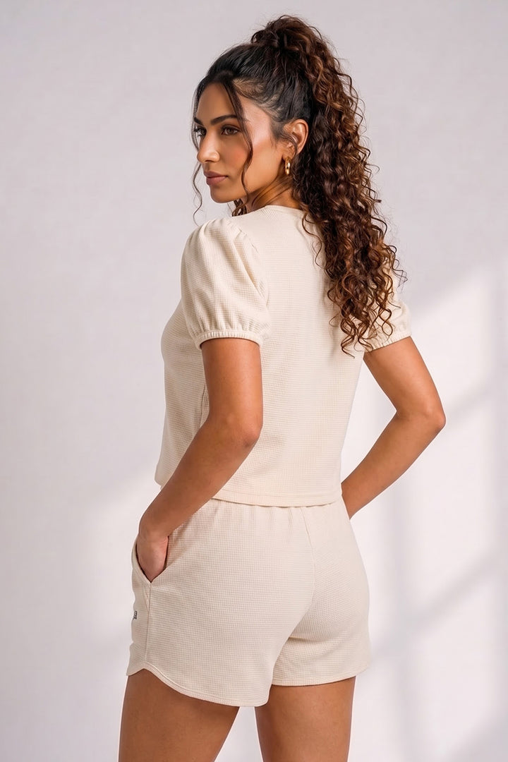 Fosted Glow Waffle Knit Walk & Snooze Set
