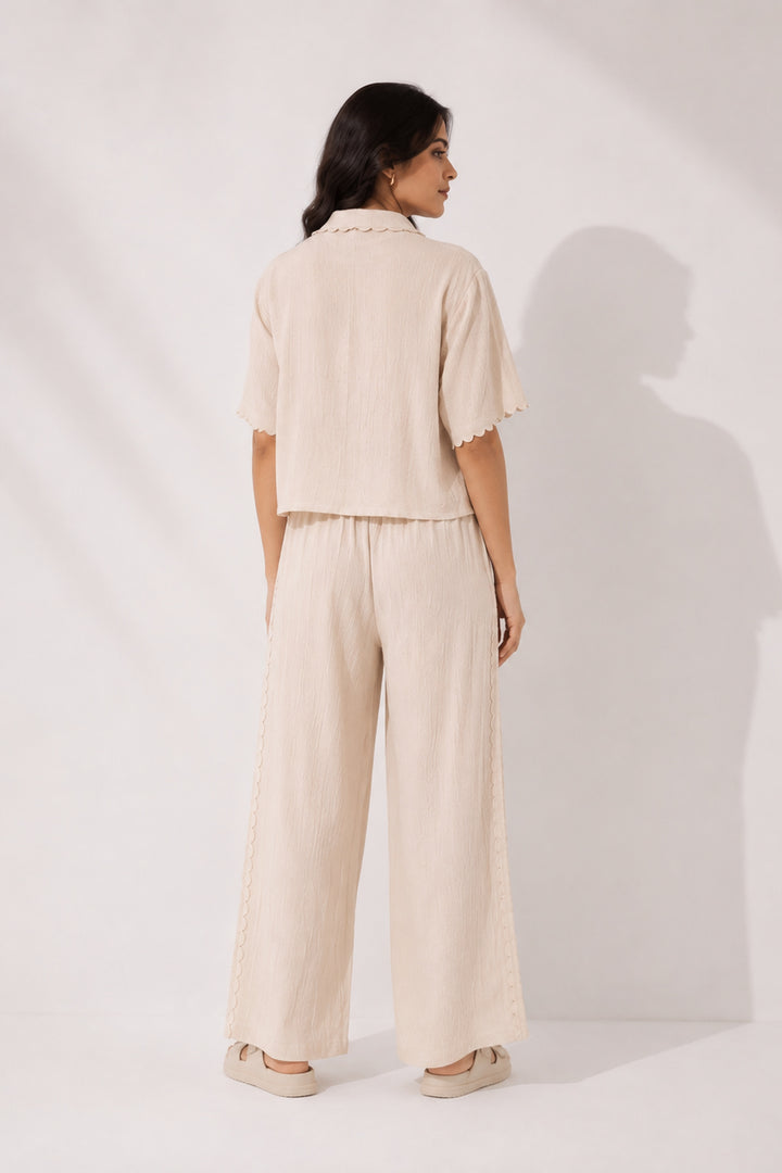 Ecru Scallop Grace Cotton Set