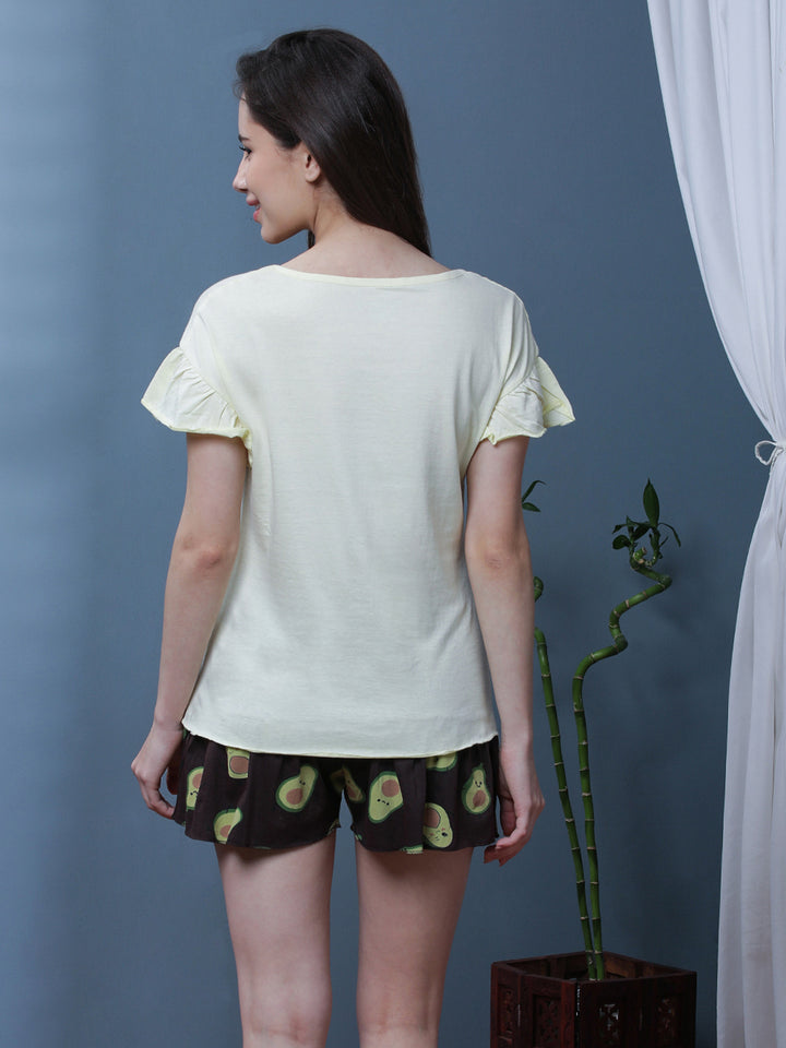 Graphic Printed Pure Cotton Night suit