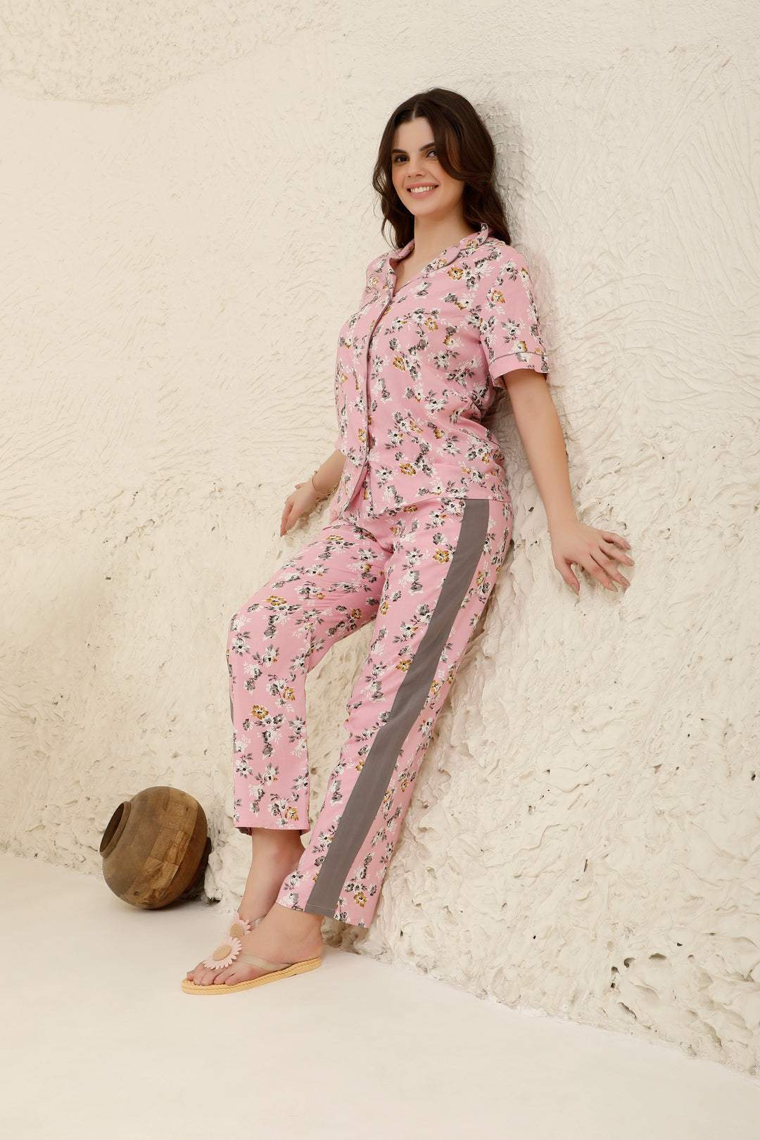 Pillow Talks Pink Blossom Pyjama Tops for Women