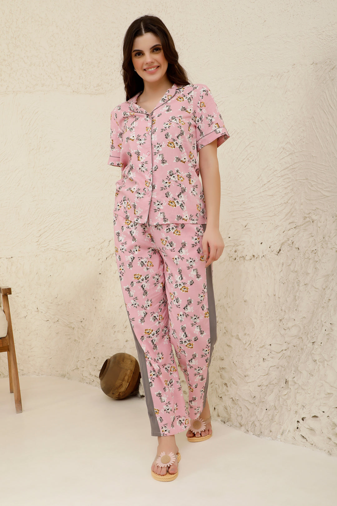 Pillow Talks Pink Blossom Pyjama Tops for Women