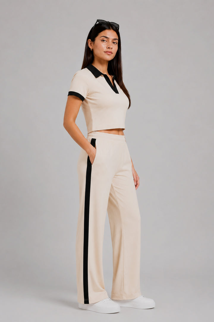 Off Duty Club Set in Ivory Rib Knit