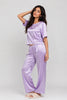 Lilac Haze  Bloom Half Sleeve PJ Set With Pocket
