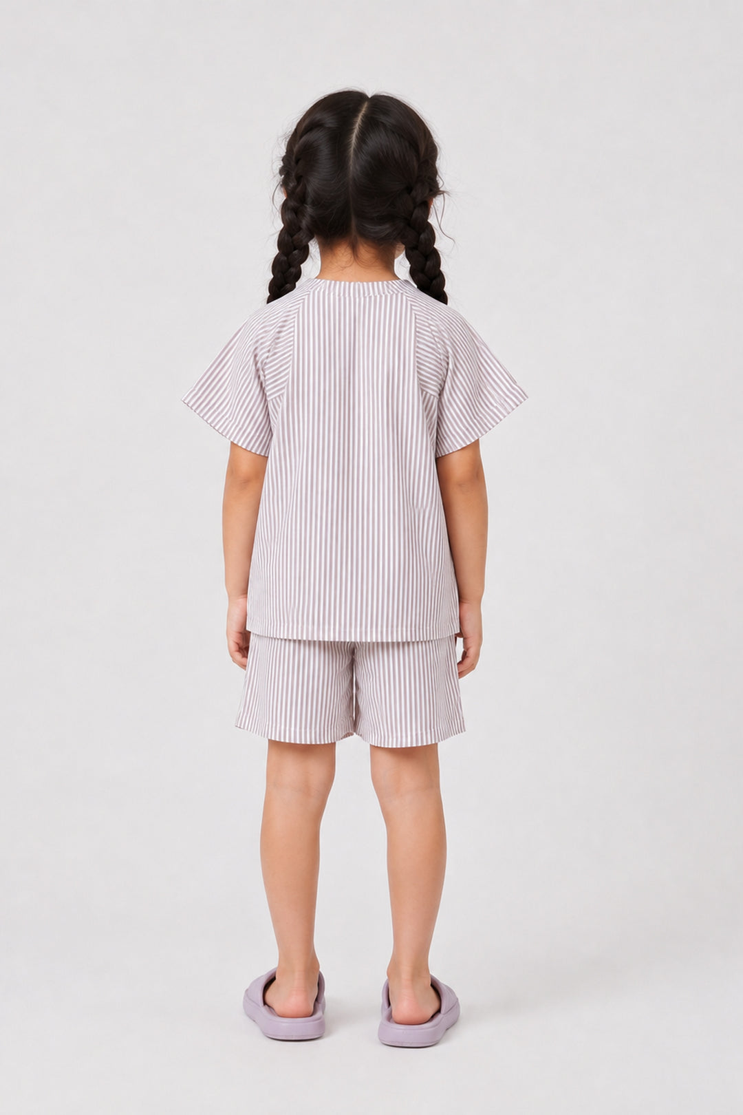 Urban Breeze Mocha Stripe Kids Short Set