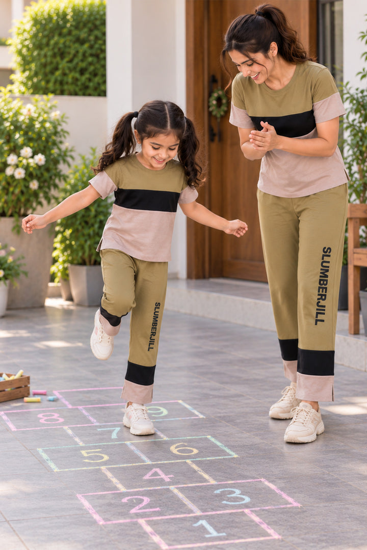 Mom & Me - Mossy Meadows, Slumber Everyday Mom & Kids Cotton Coord Set