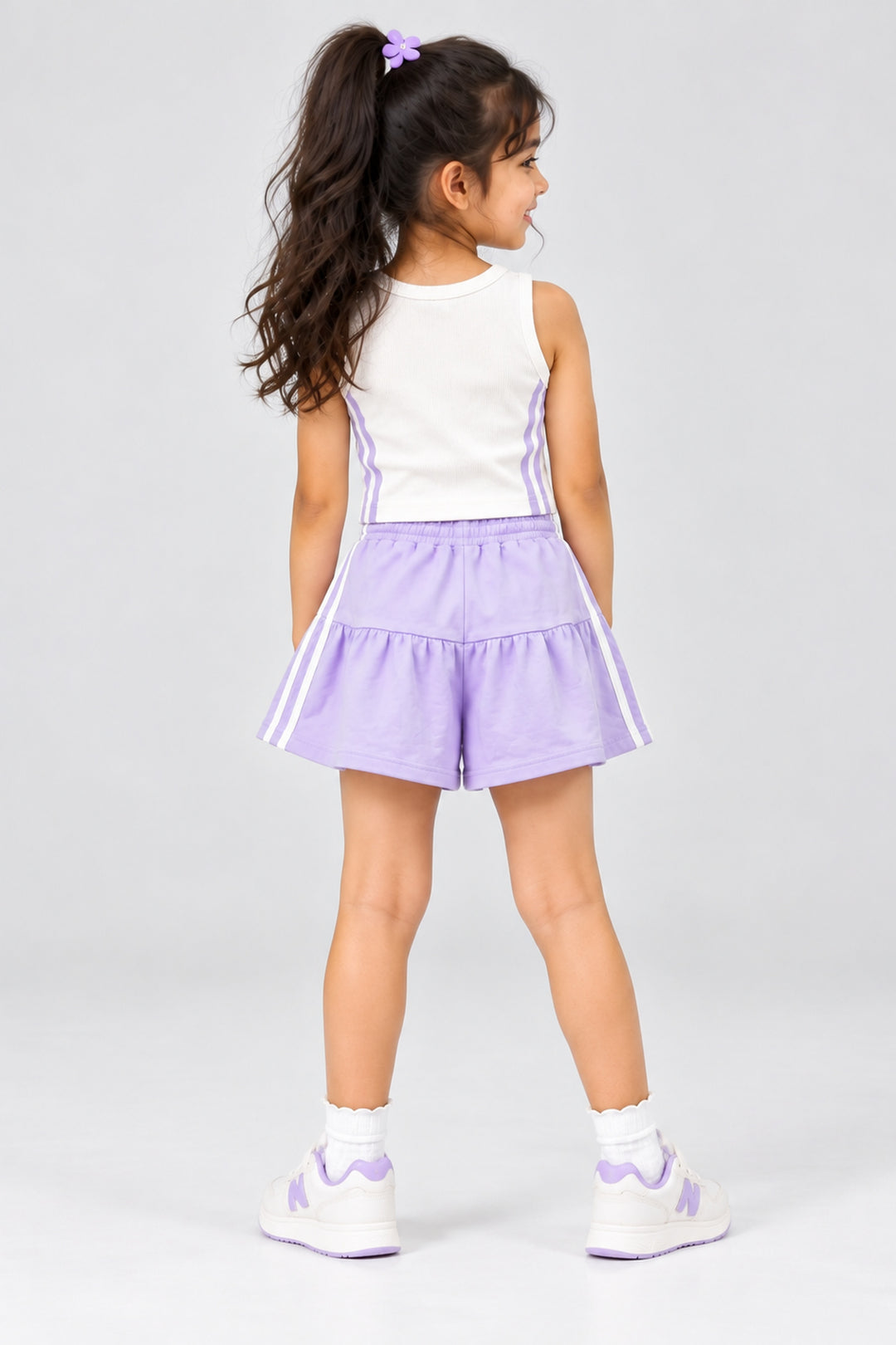 Lilac Top & Skirt Set