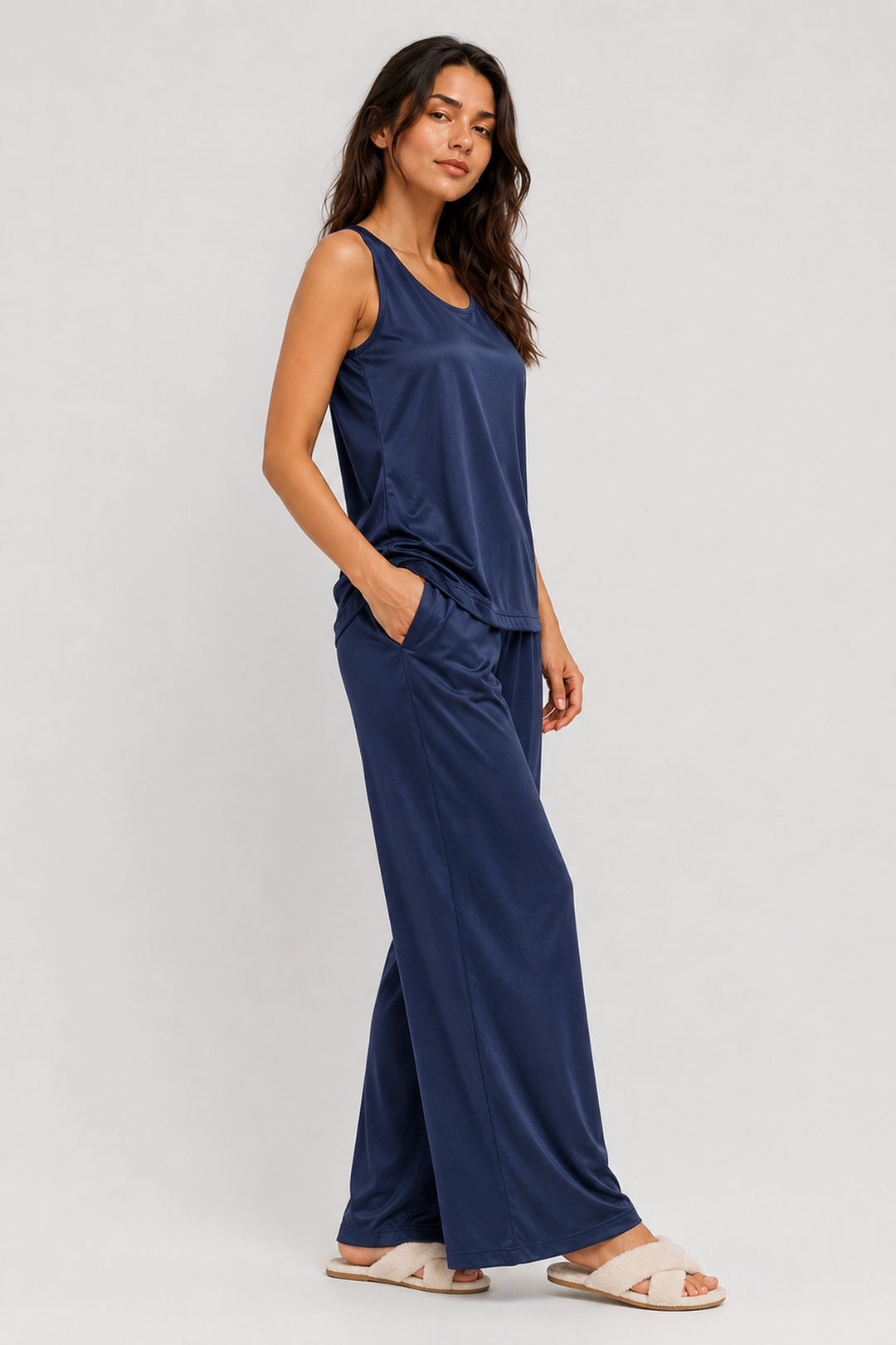 Midnight Sky  Sleeveless PJ Set With Pocket