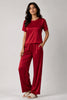 Berry Blush Half Sleeve PJ Set Wiith Pocket