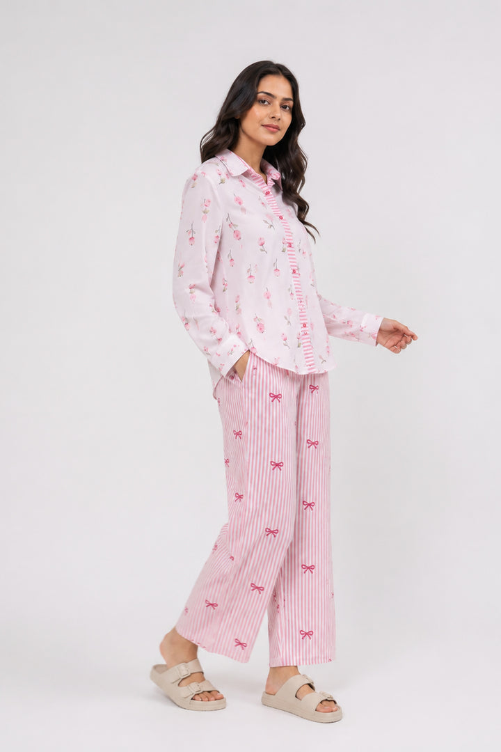 Blush Harmony satin Sleep Set