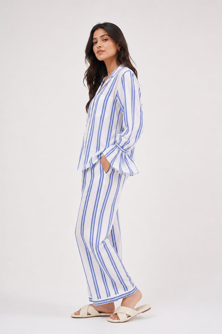 Sunday Sripes  Cotton PJ Set