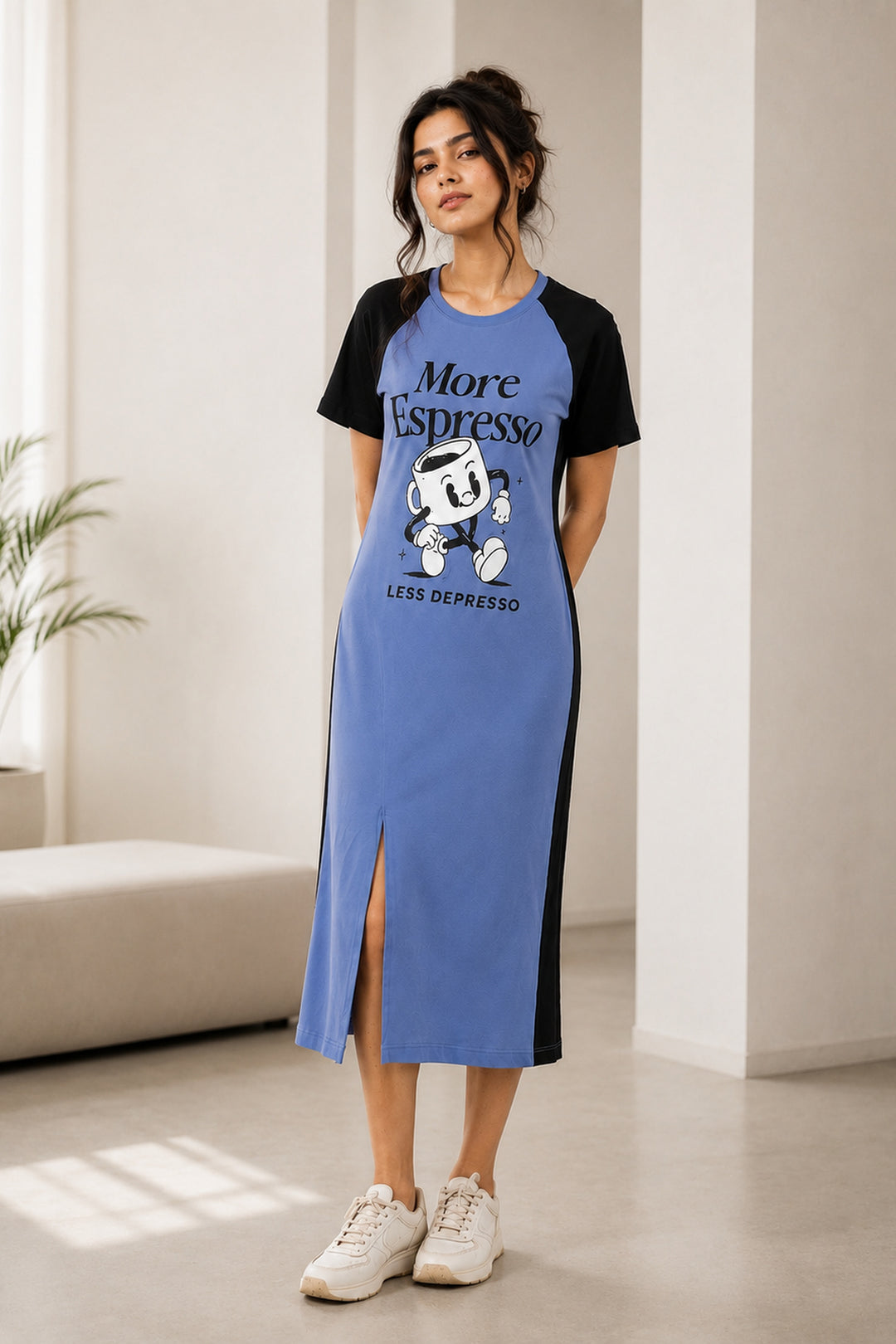 More Expresso Mid Length Lounge Dress