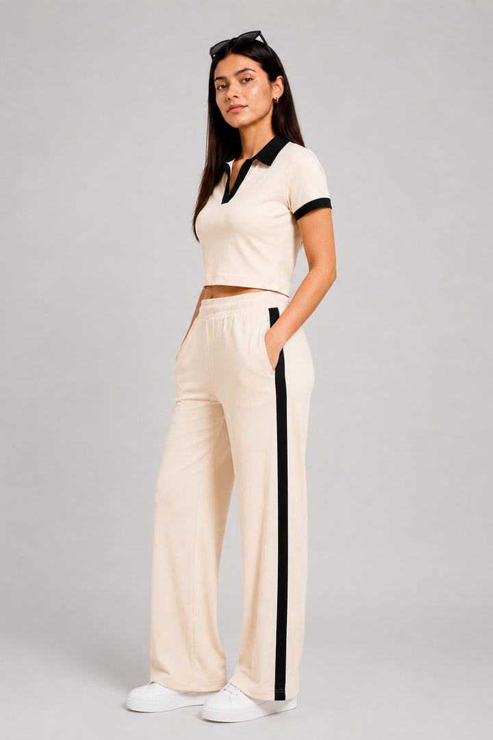 Off Duty Club Set in Ivory Rib Knit