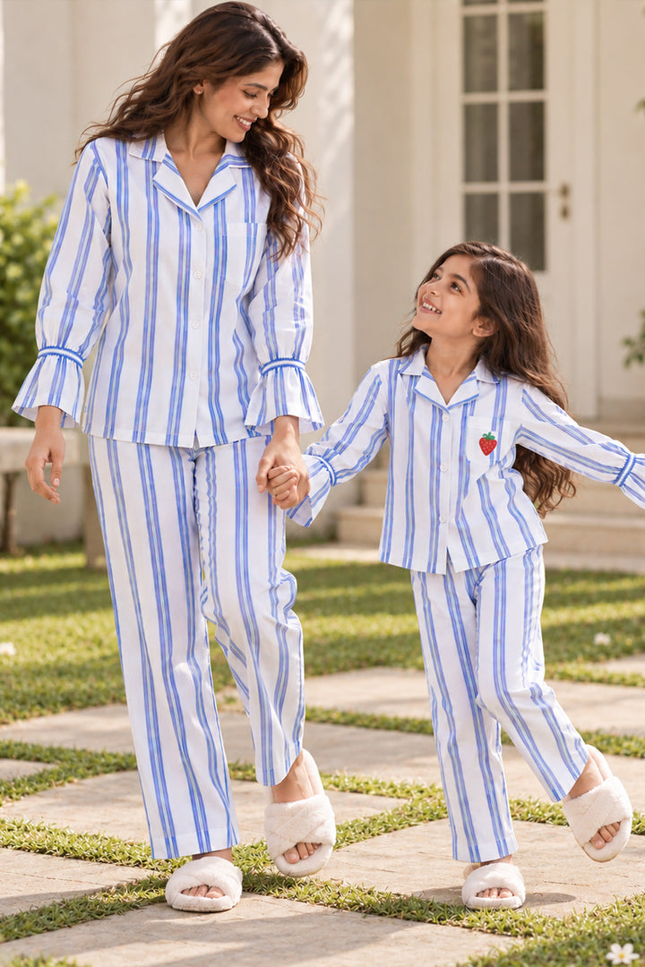 Mom & Me - Sunday Stripes Sleep Set