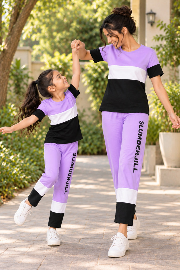 Mom & Me - Plum Fairy, Slumber Everyday Mom & Kids Cotton Coord Set