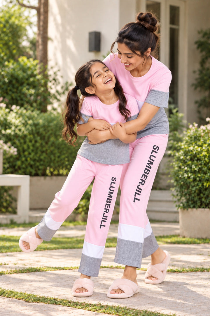 Mom & Me - Ballet Blush, Slumber Everyday Mom & Kids Cotton Coord Set