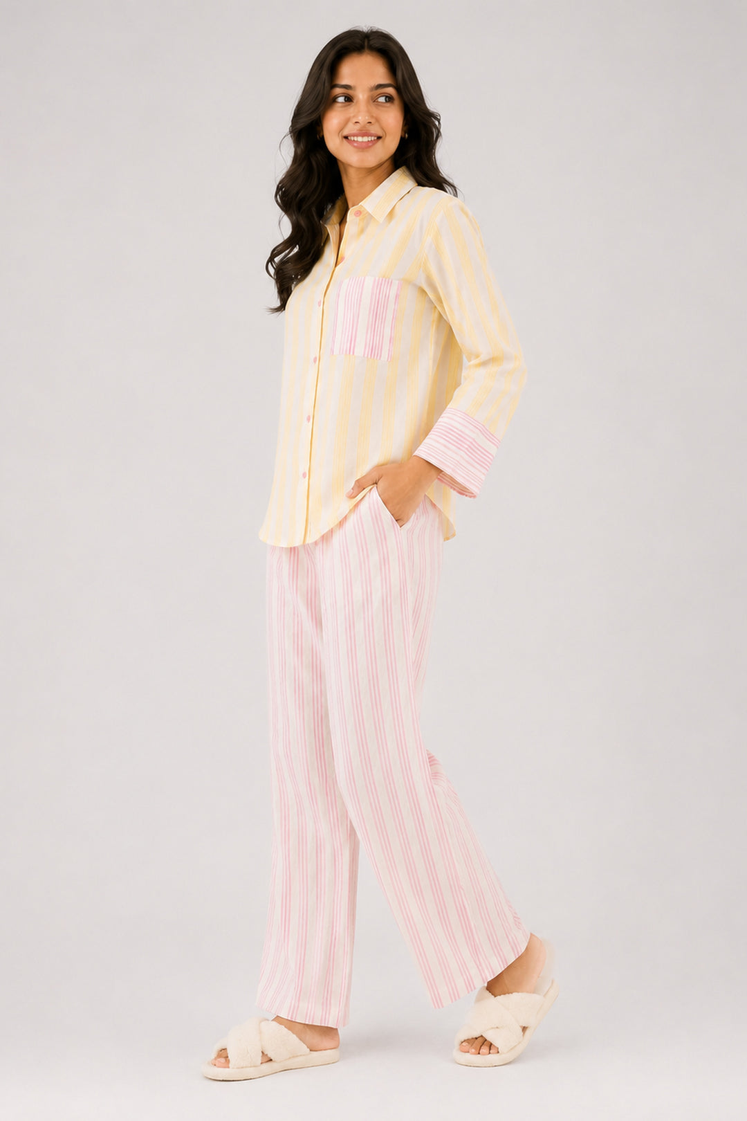 Blush & Butter Stripe Cotton Sleep Set