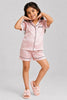 Sweet Blush Kids Collared Short Set in Japan Satin