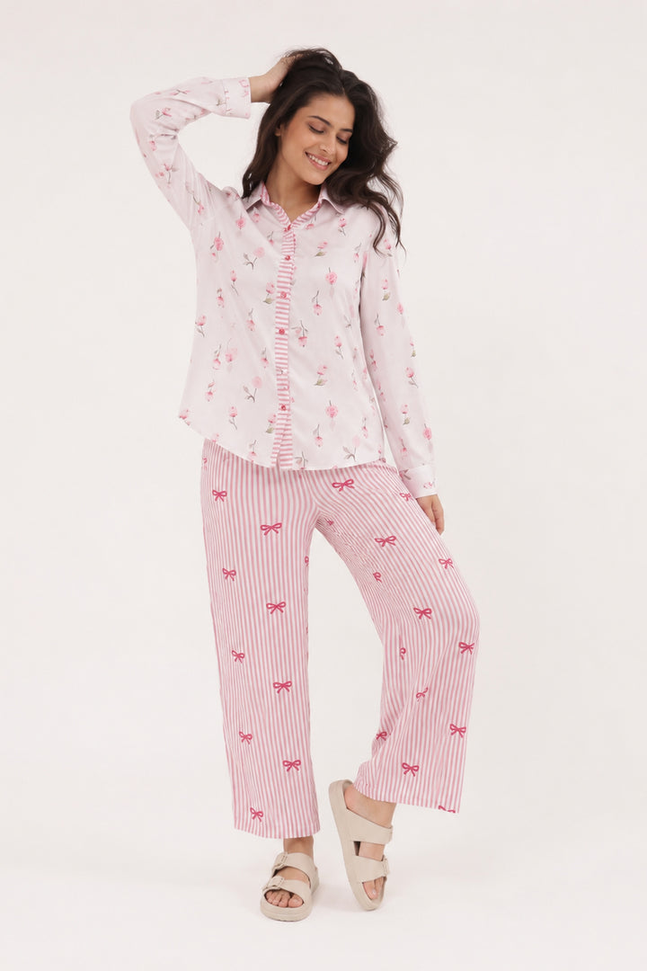 Blush Harmony satin Sleep Set