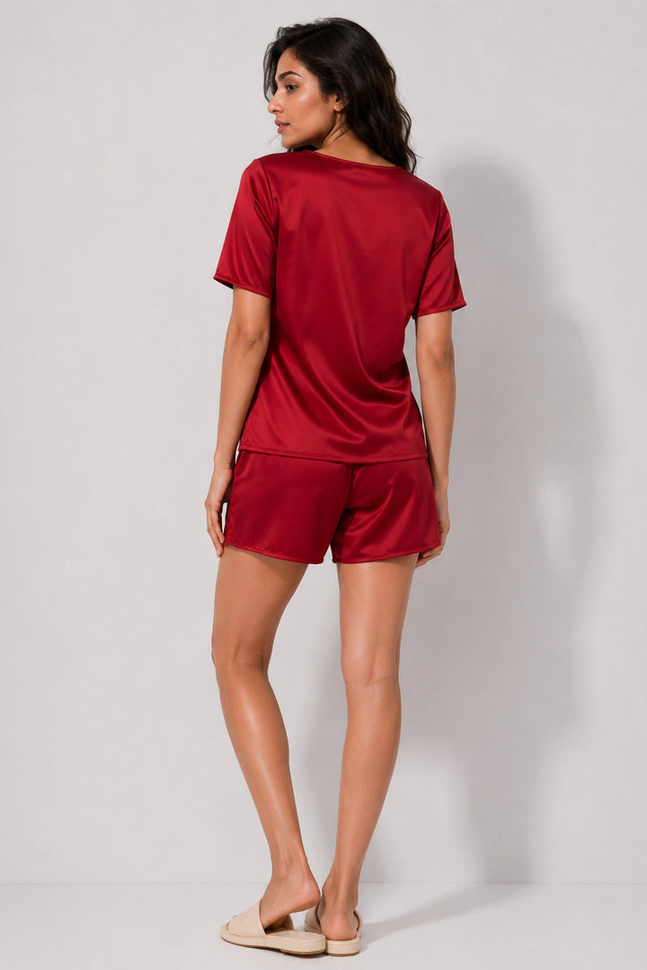 Berry Blush  Half Sleeve Short Set