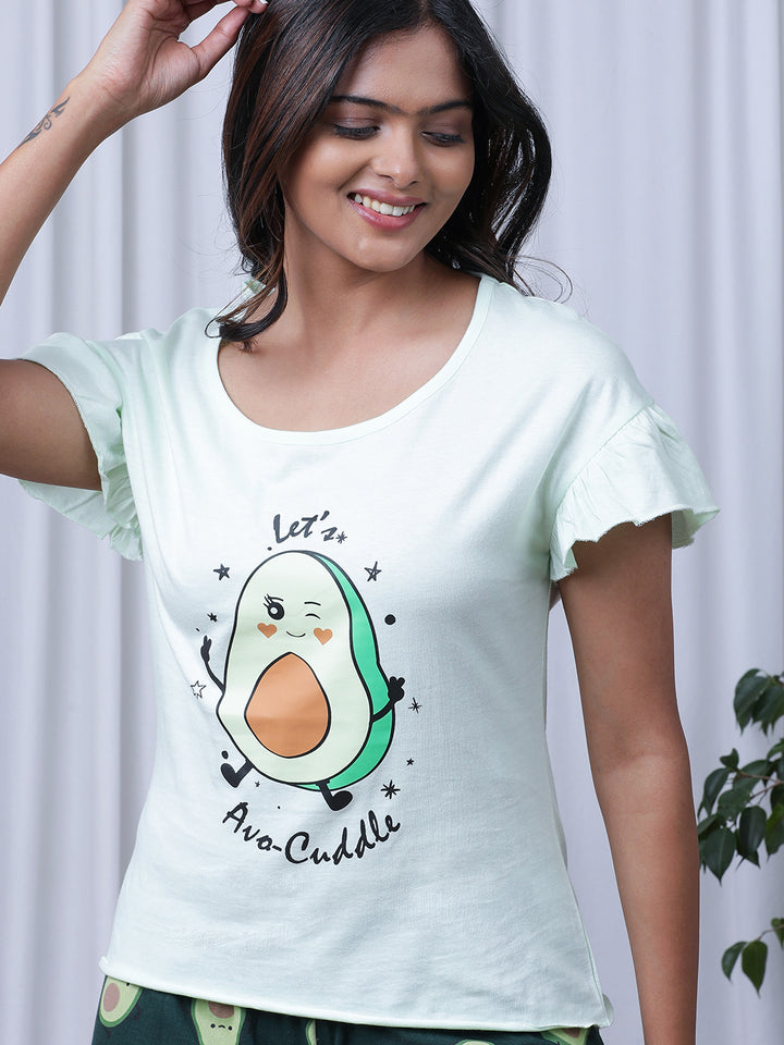 Printed Pure Cotton T-shirt With Shorts