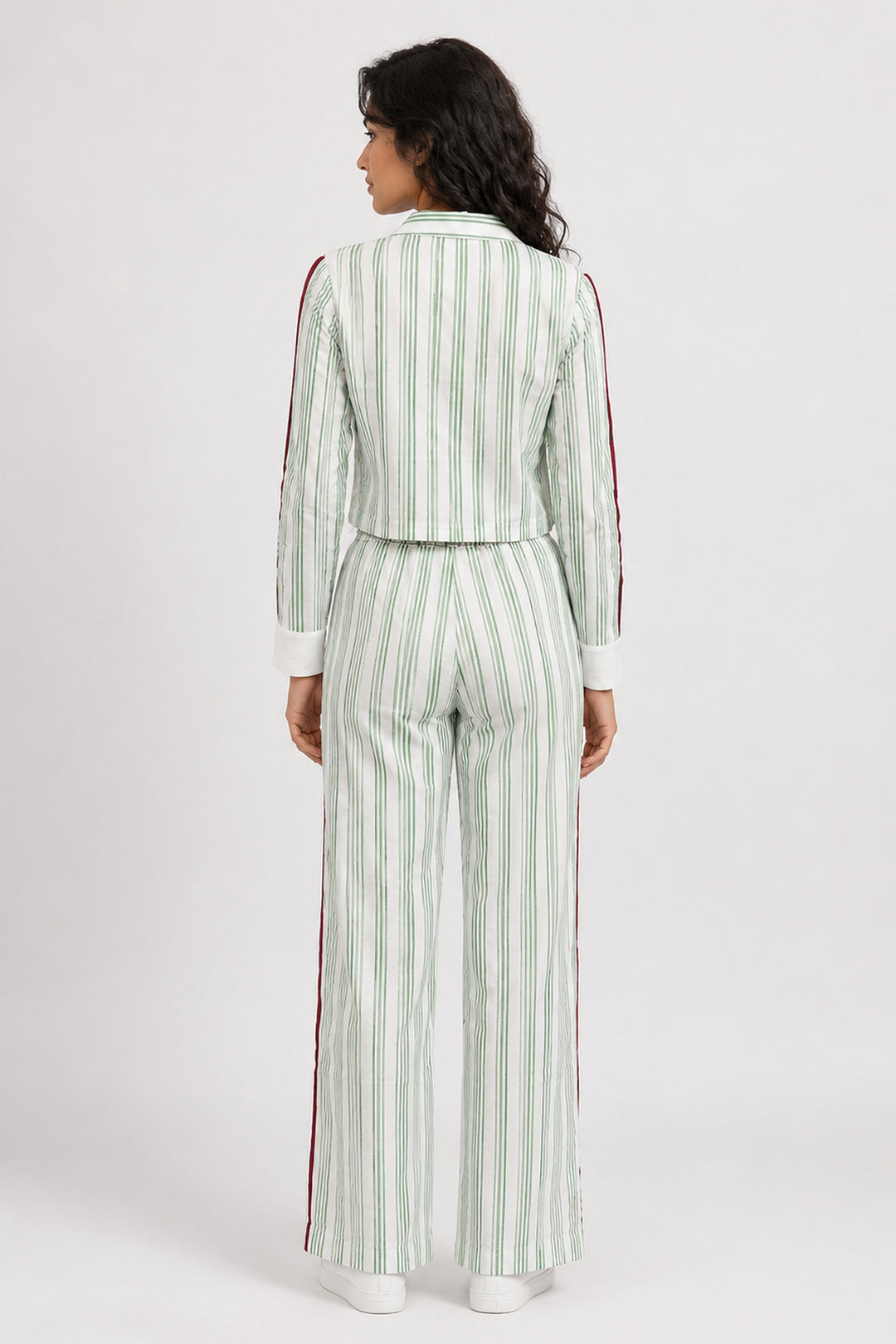 Urban Stripe Green Cotton Co-ord