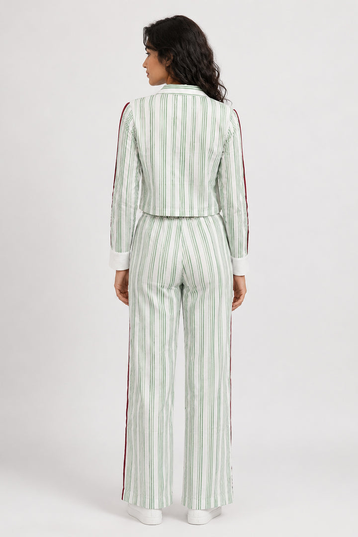 Urban Stripe Green Cotton Co-ord