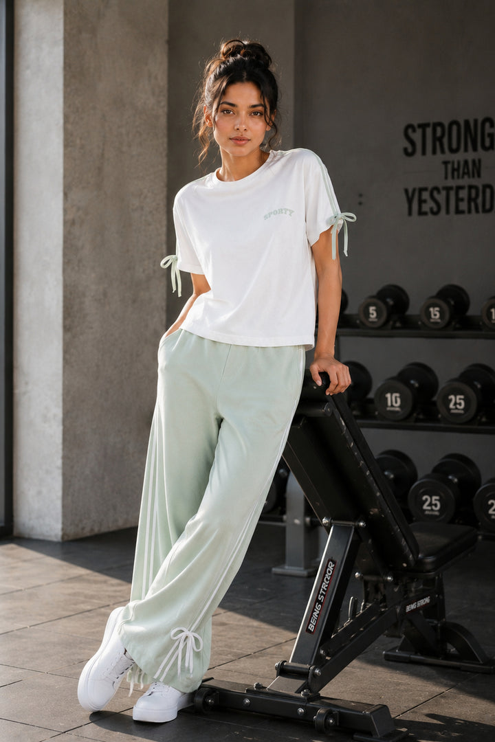 ActiveEase Aqua Tie Up Co-ord