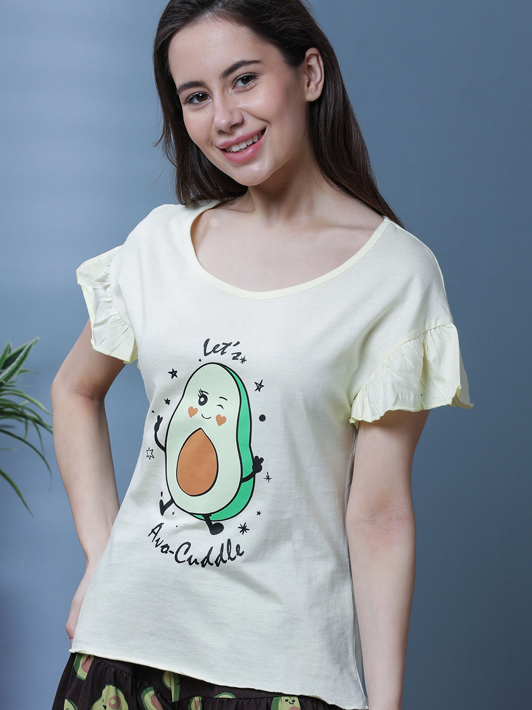 Graphic Printed Pure Cotton Night suit