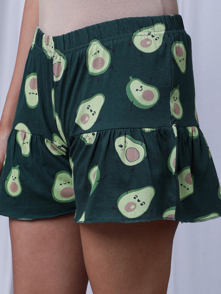 Printed Pure Cotton T-shirt With Shorts