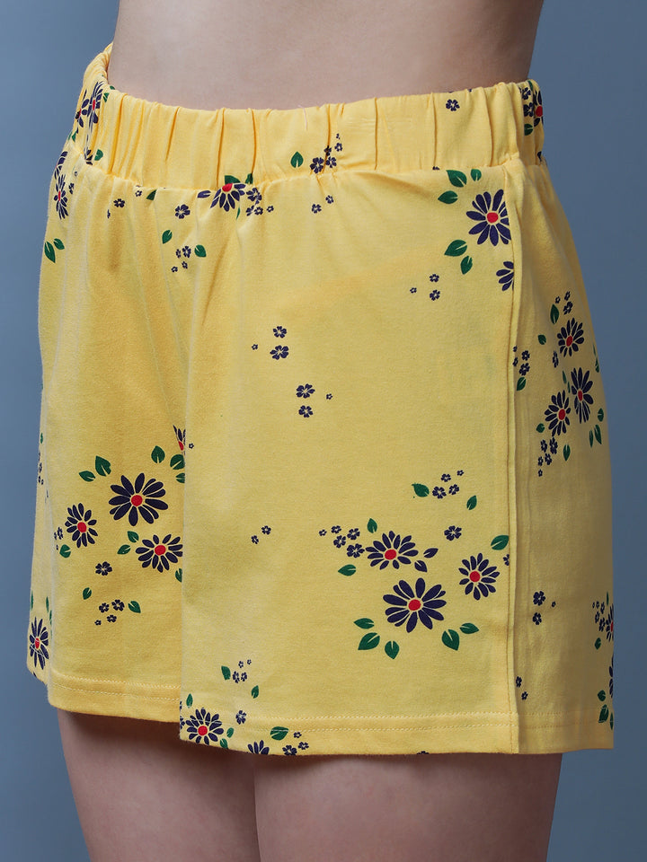 Floral Printed Pure Cotton Night Suit