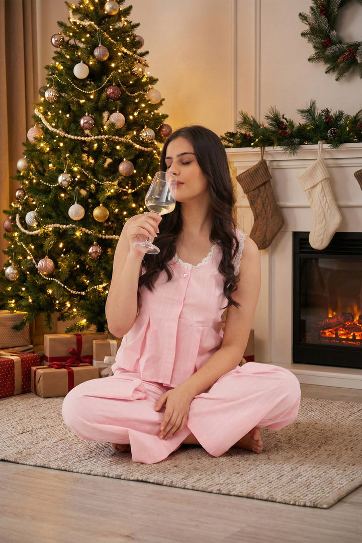 Soft Blush Everyday Peplum Lounge Set