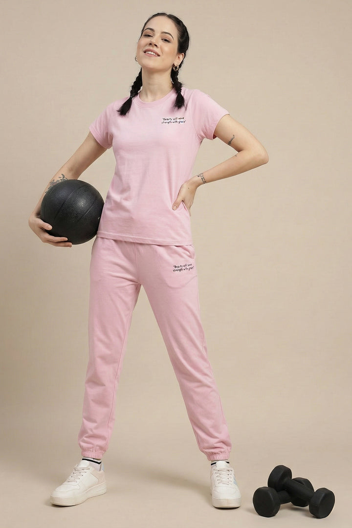 Slumber Jill Comfort Essential Cameo Pink Coords Set With Freshon Finish