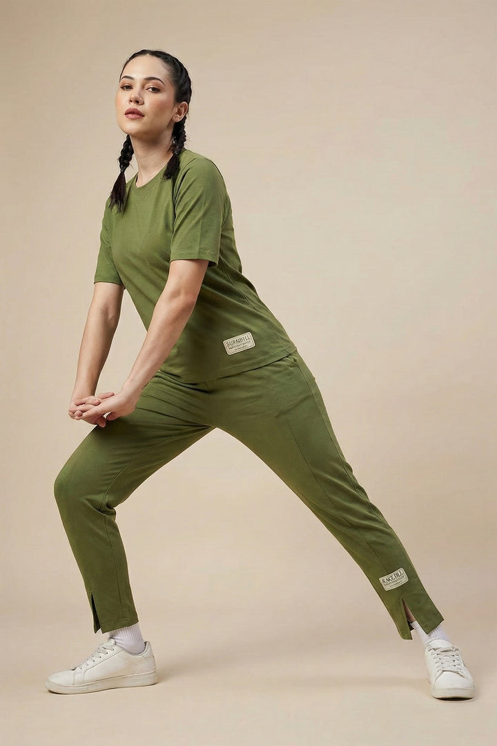 Slumber Jill Premium Pesto Coords Set With Freshon Finish