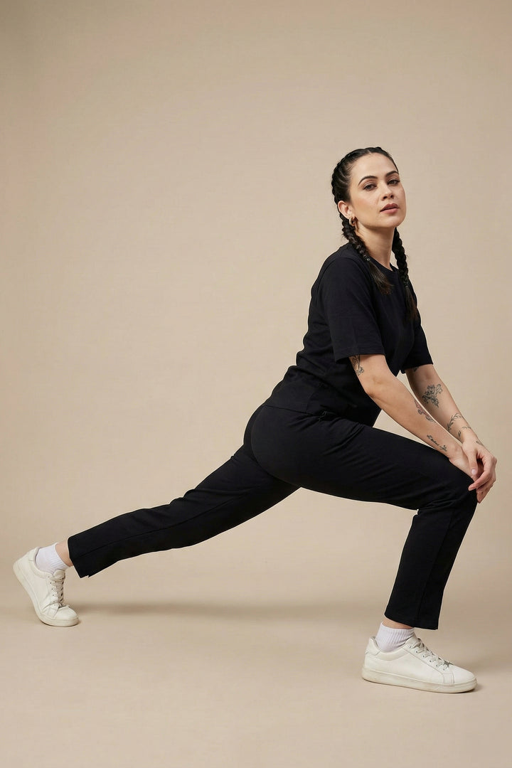 Slumber Jill Premium Black Coords Set With Freshon Finish