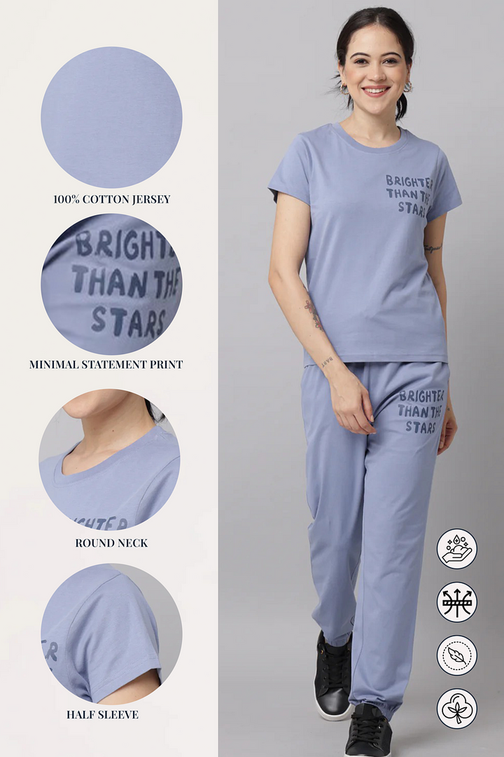 Slumber Jill Comfort Essential Rain Washed Coords Set With Freshon Finish