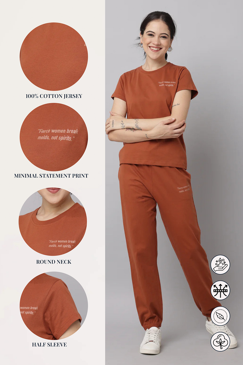 Slumber Jill Comfort Essential Rustic Brown Coords Set With Freshon Finish