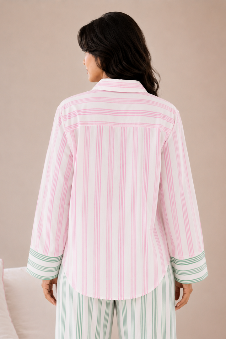 Soft Pop Stripe Cotton Sleep Set