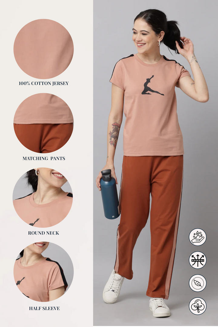 Café Crème Snuggle Fit  Coords Set With Freshon Finish