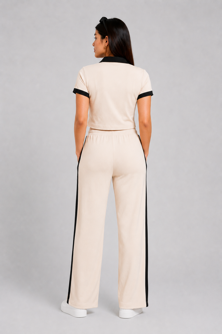 Off Duty Club Set in Ivory Rib Knit
