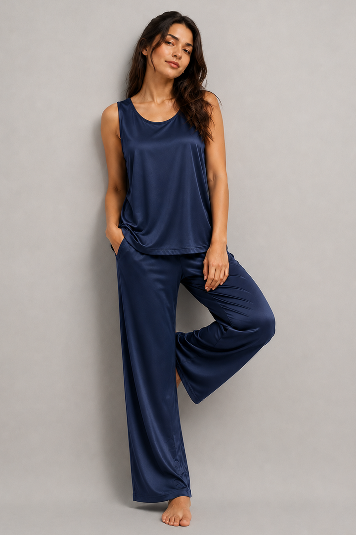 Midnight Sky  Sleeveless PJ Set With Pocket