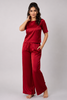 Berry Blush Half Sleeve PJ Set Wiith Pocket