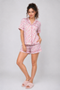 Cherry Crush Button Down Short Set in japan satin